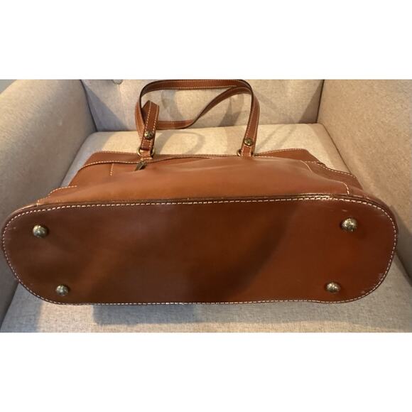 Patricia Nash Bolsena Florence Brown Tooled Leather Tote ZipTop Shoulder Bag - Picture 6 of 14